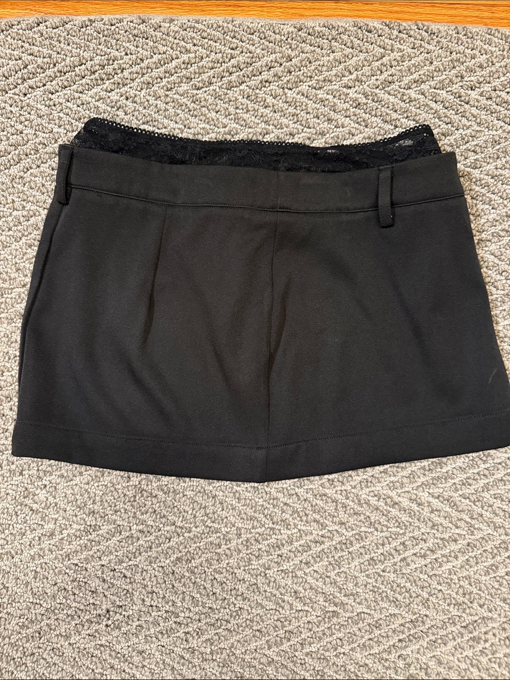 Brooklyn Karma black mini skirt with lace detail size S